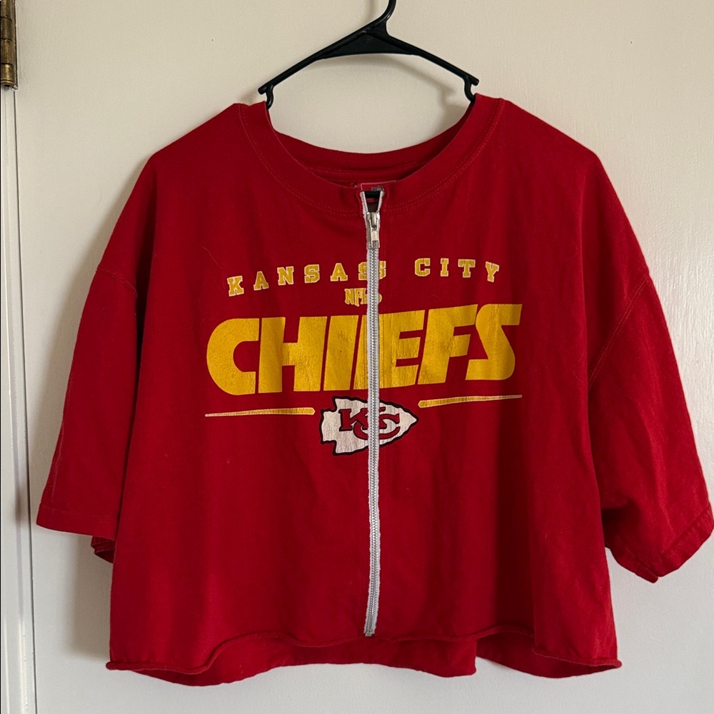 Kansas City Chiefs Oversized Cropped Shirt
